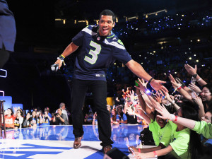 Seattle Seahawks’ quarterback Russell Wilson hosts Kids’ Choice Sports 2015, live from UCLA’s Pauley Pavilion in Los Angeles on Thursday, July 16 (8-9:30 p.m. ET/PT, tape delayed for West Coast).Photo credit:Seahawks