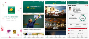 The BNP Paribas Open mobile app is the first tennis app developed by YinzCam, which has launched more than 160 apps for sports teams, leagues, venues and events around the world. (PRNewsfoto/YinzCam)