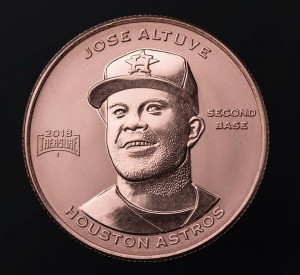 Jose Altuve coin - closeup