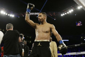 Photo by Eric Risberg/AP/REX/Shutterstock (5836456j) Andre Ward Andre Ward v Alexander Brand, light heavyweight boxing match, Oakland, USA - 06 Aug 2016 Andre Ward raises his hand entering the ring before his light heavyweight boxing match against Alexander Brand, in Oakland, Calif. Ward won the fight in a unanimous decision