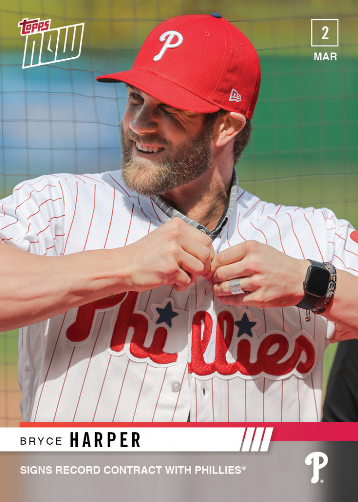 Harper Gets First Topps Phils Card Sports Media Report
